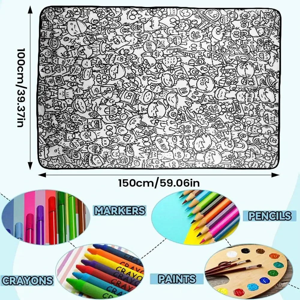 Washable Coloring Art Blanket