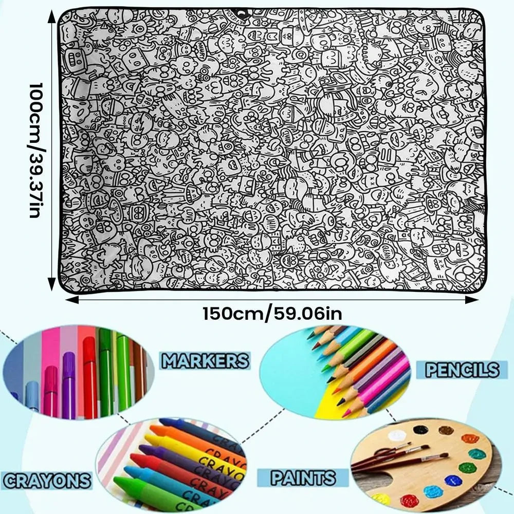 Washable Coloring Art Blanket